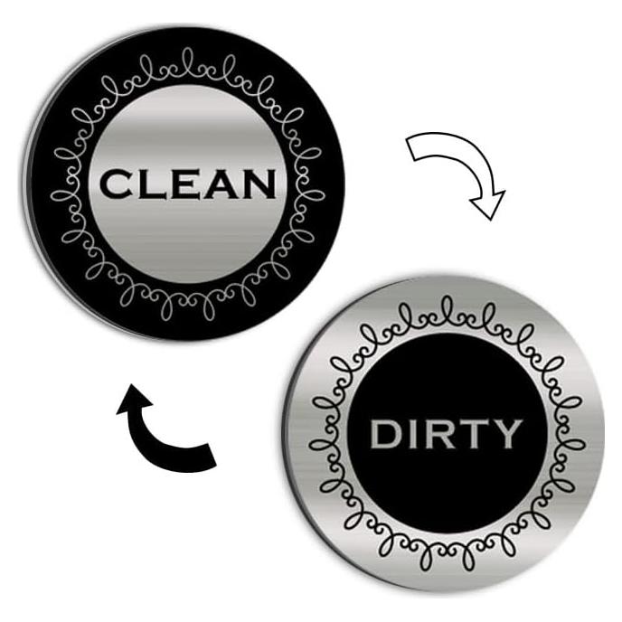 Imán Limpio Sucio para Lavavajillas Like Redondo Acero Cepillado