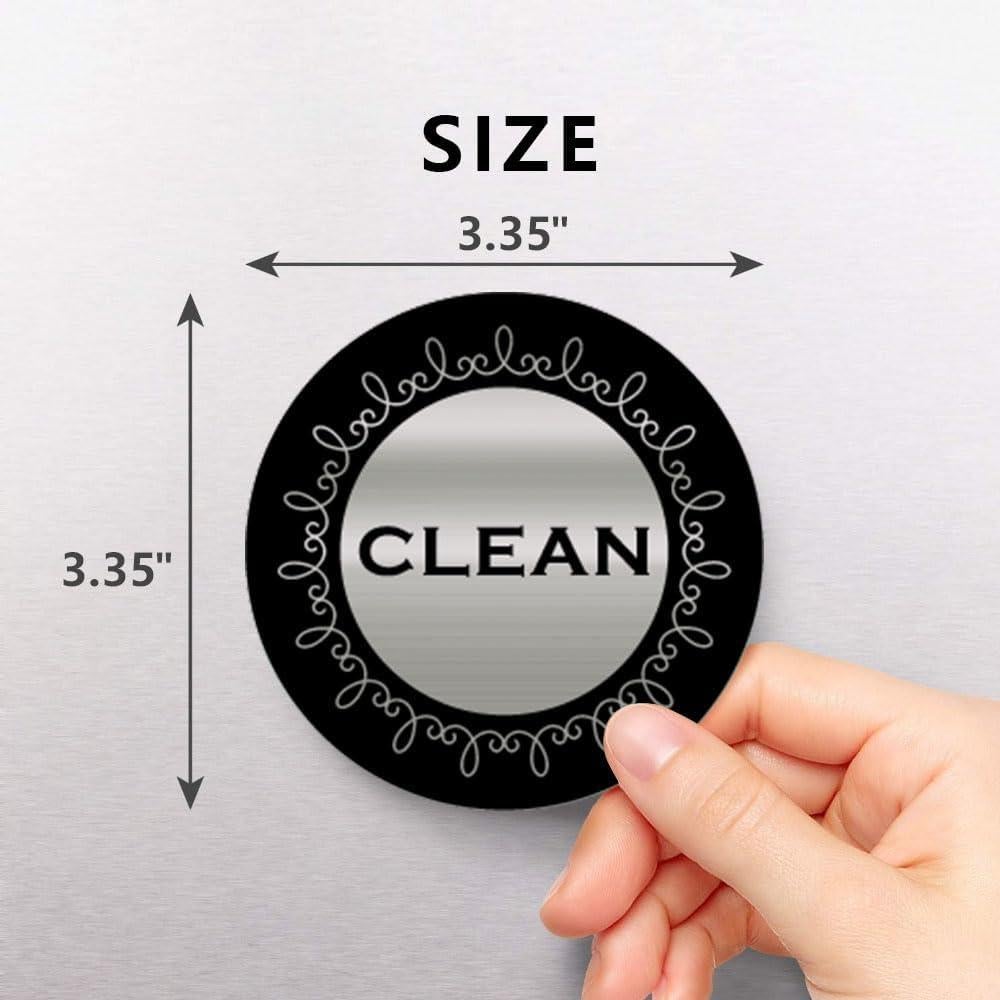 Imán Limpio Sucio para Lavavajillas Like Redondo Acero Cepillado