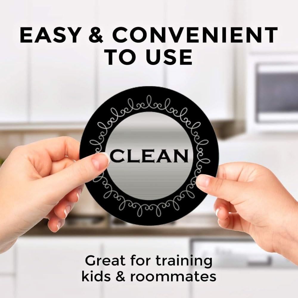 Imán Limpio Sucio para Lavavajillas Like Redondo Acero Cepillado