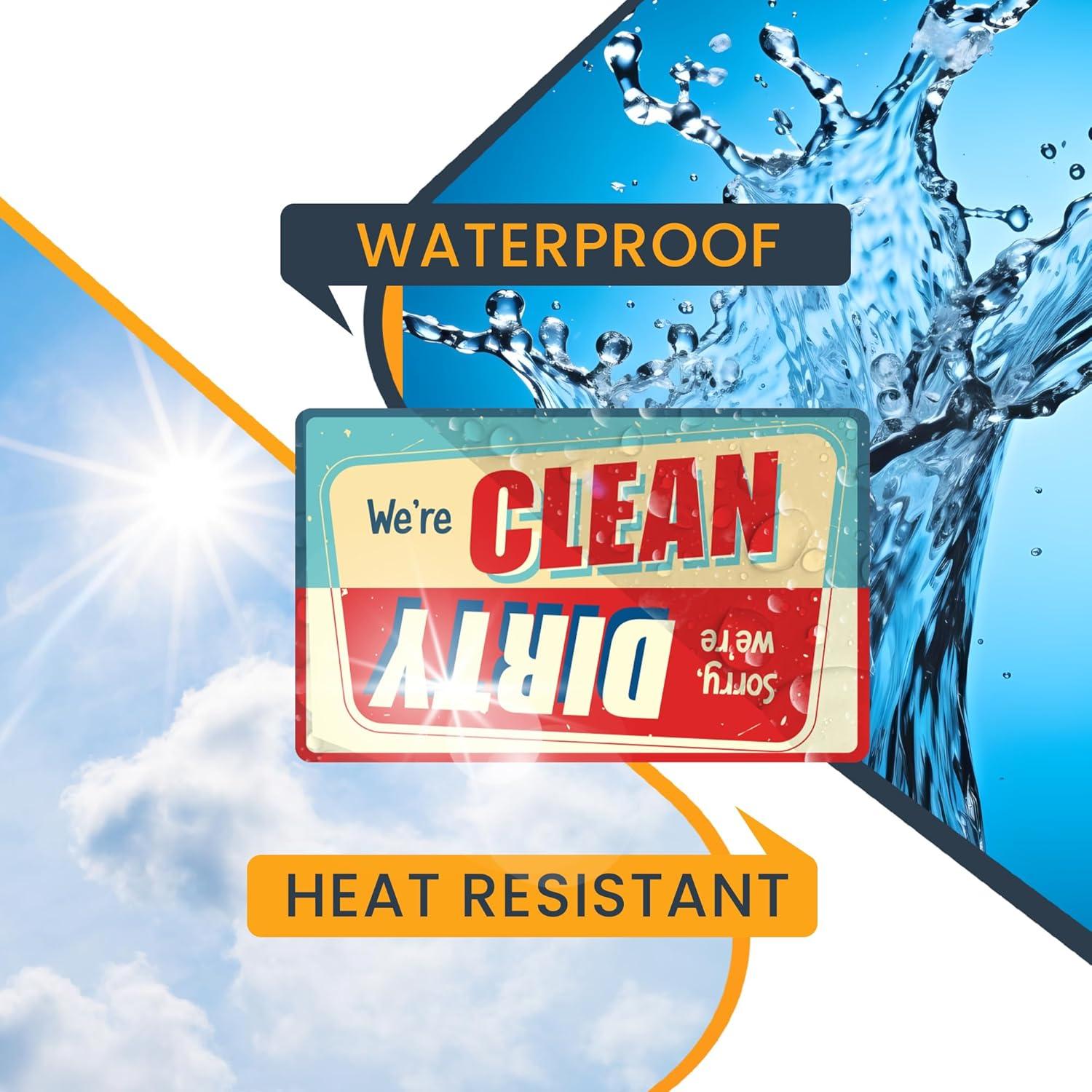 Imán de Cocina Magnet Me Up 15x10 cm Sucio Limpio Rojo Azul