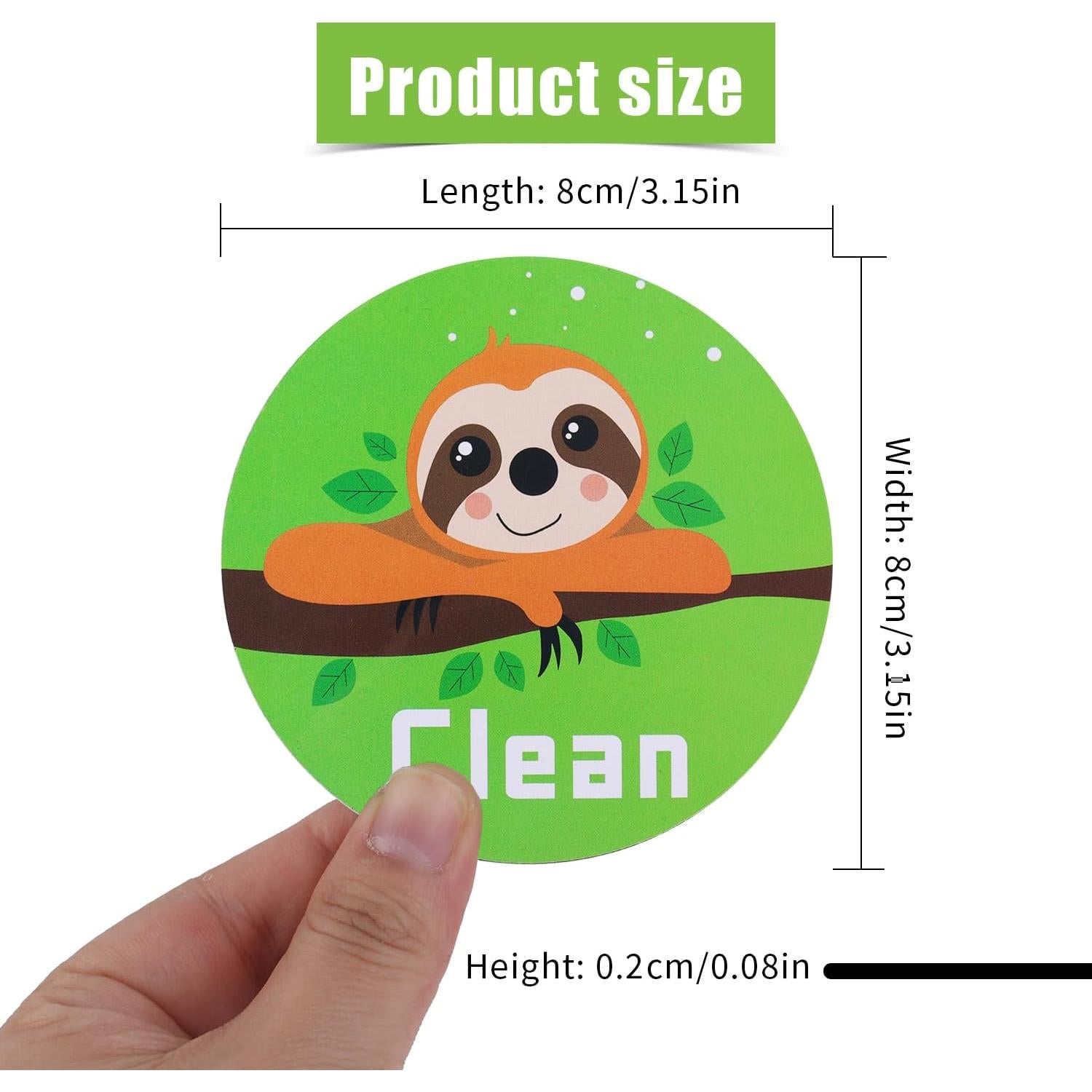 Cartel Magnético Limpio Sucio Gosknor Doble Cara 8x8cm