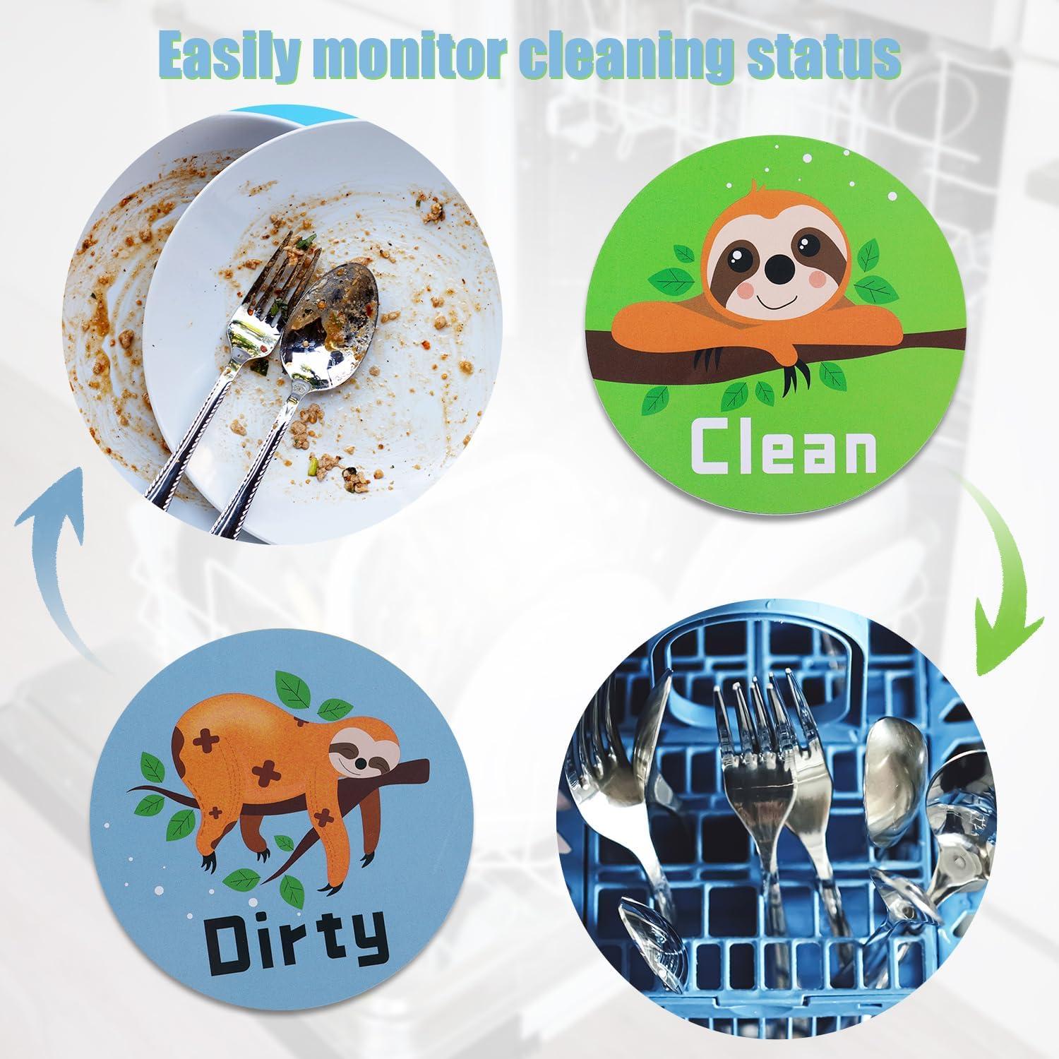 Cartel Magnético Limpio Sucio Gosknor Doble Cara 8x8cm