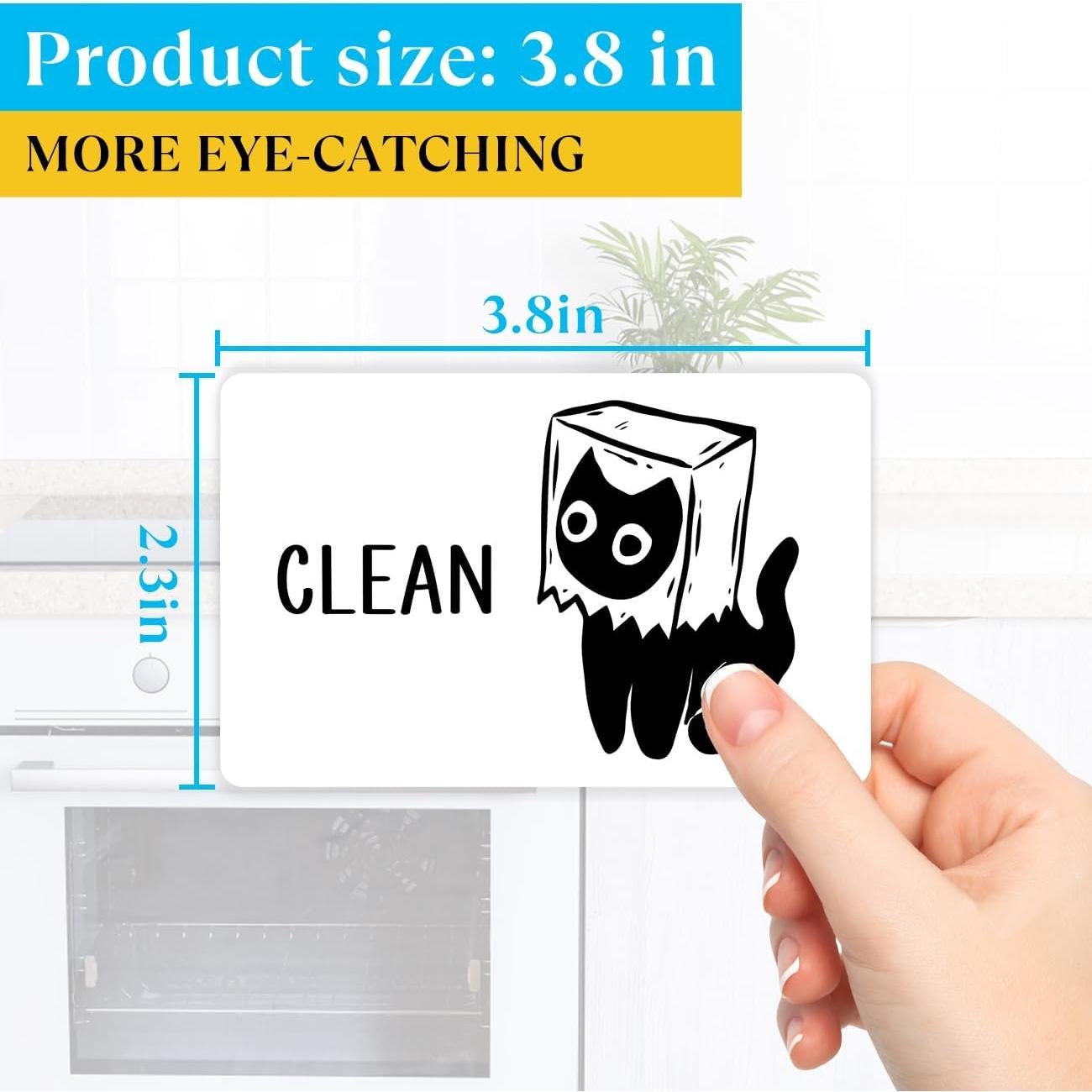 Imán Reversible para Lavavajillas JCHCAMRY Gato Negro 9.7x5.8cm