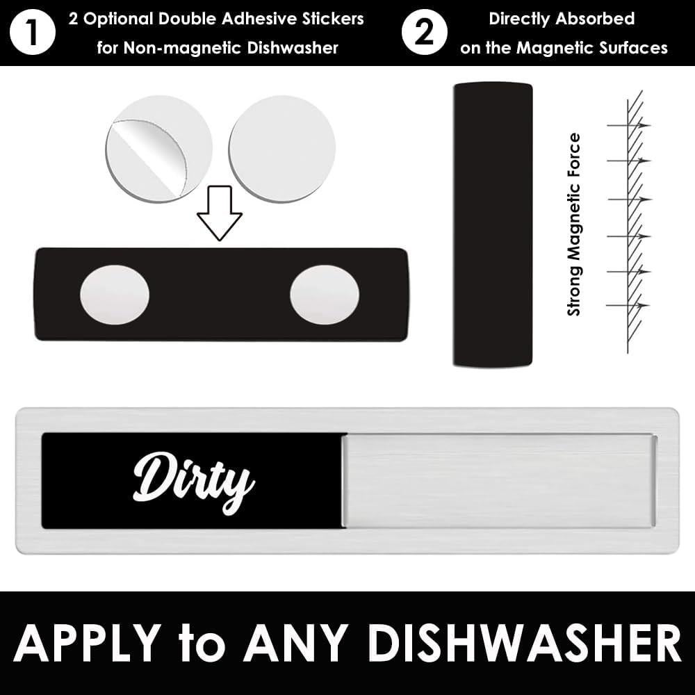 Imán Limpio Sucio para Lavavajillas AVYDIIF Acero Inoxidable