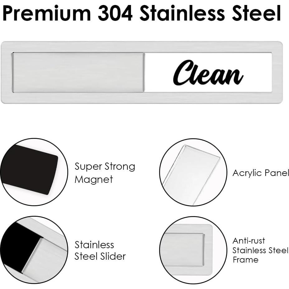 Imán Limpio Sucio para Lavavajillas AVYDIIF Acero Inoxidable