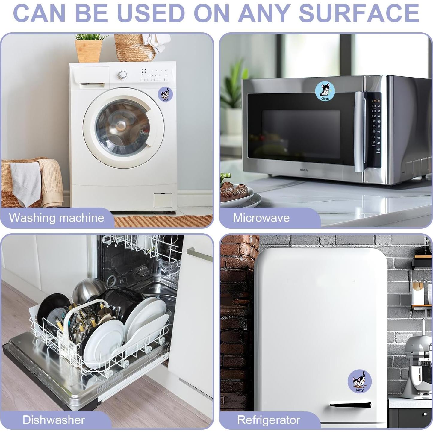 Imán de Lavavajillas Limpio Sucio Gosknor 8.9 cm Diseño Gato