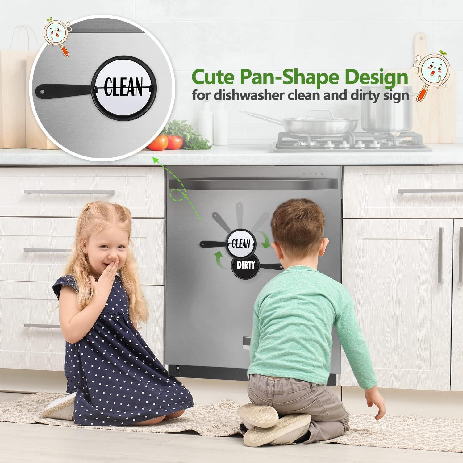 Señal Limpio Sucio para Lavavajillas SOOOEC Adhesivo 13.2x8.1cm
