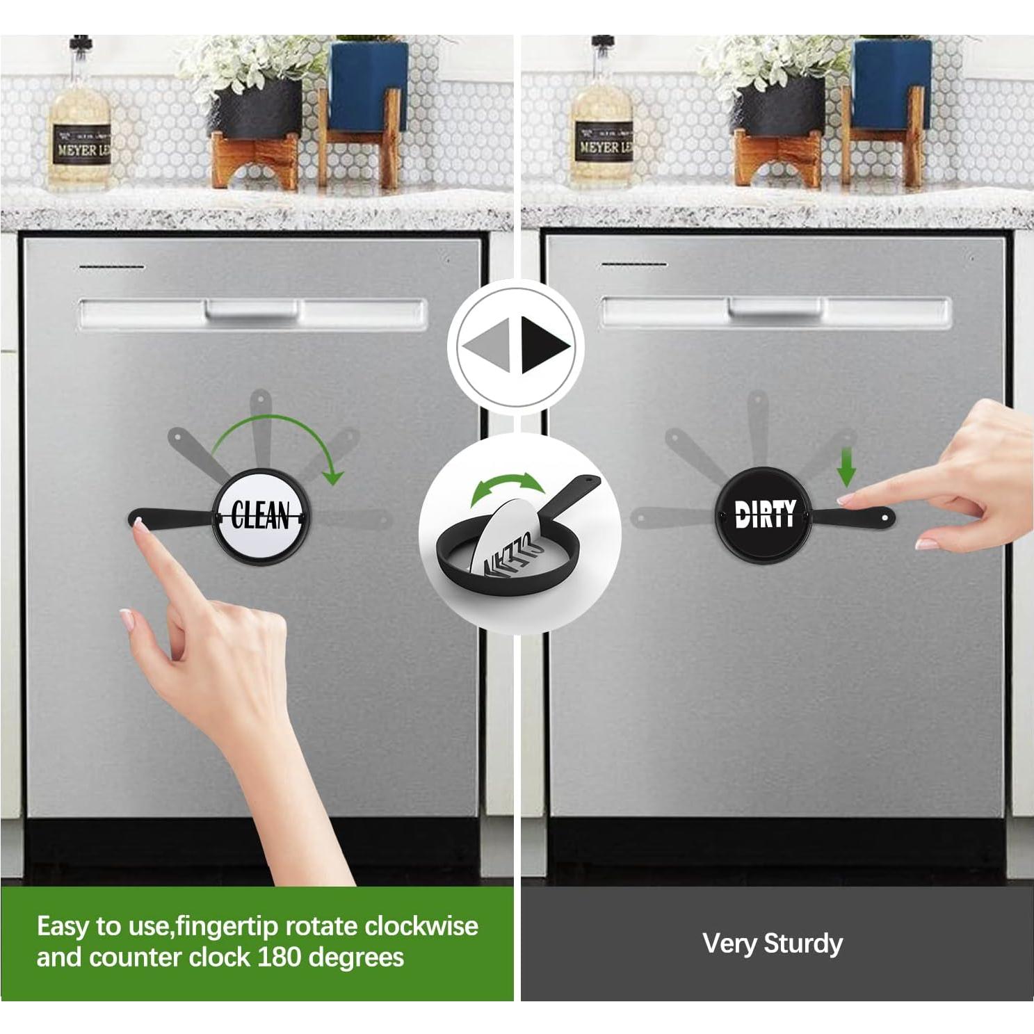 Señal Limpio Sucio para Lavavajillas SOOOEC Adhesivo 13.2x8.1cm