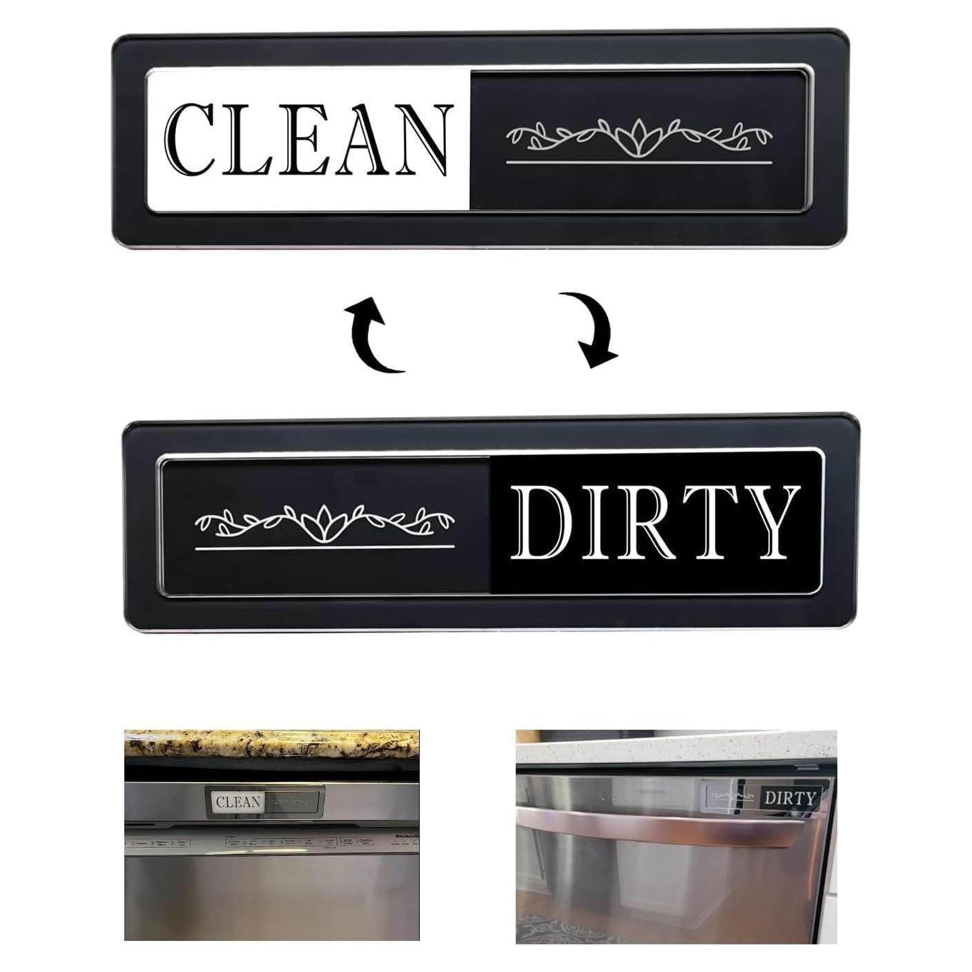 Imán Lavavajillas Limpio Sucio MOONOON Acrílico 15.5x4.5cm