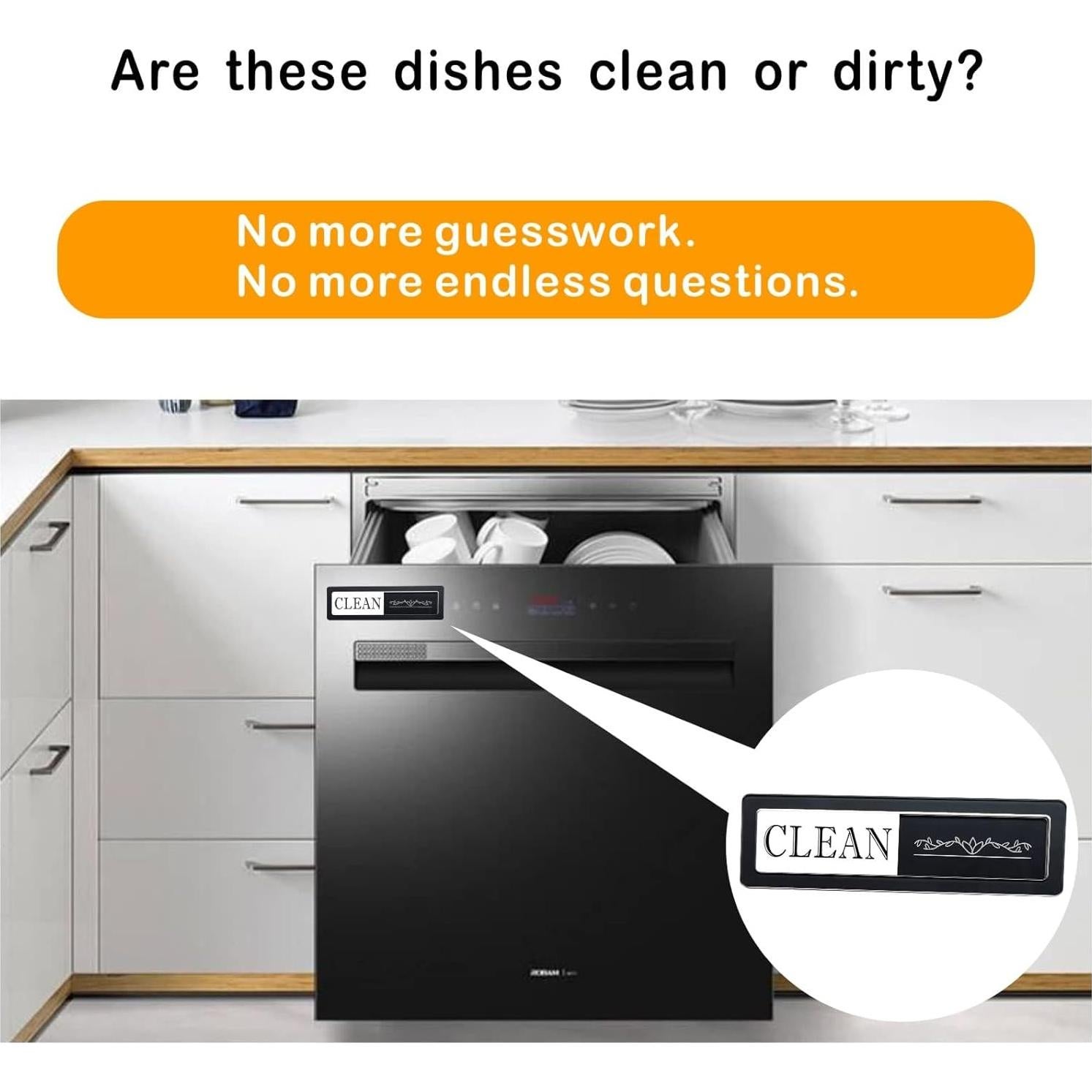 Imán Lavavajillas Limpio Sucio MOONOON Acrílico 15.5x4.5cm