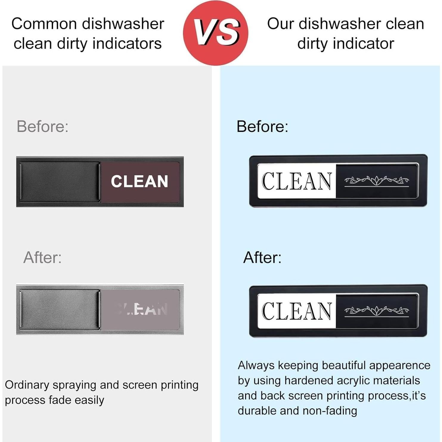 Imán Lavavajillas Limpio Sucio MOONOON Acrílico 15.5x4.5cm