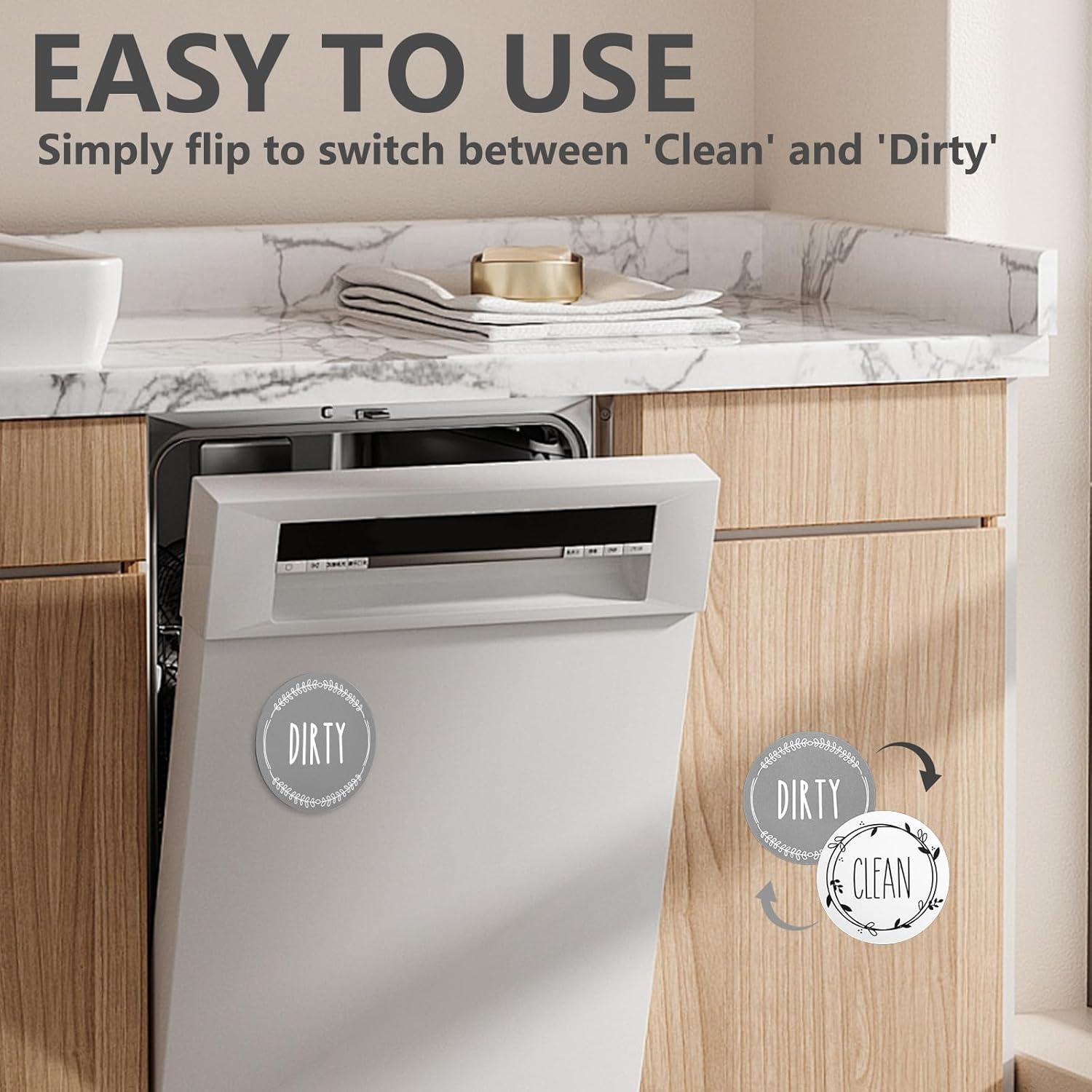 Cartel Magnético Lavavajillas Limpio Sucio KIKISML 9x9cm