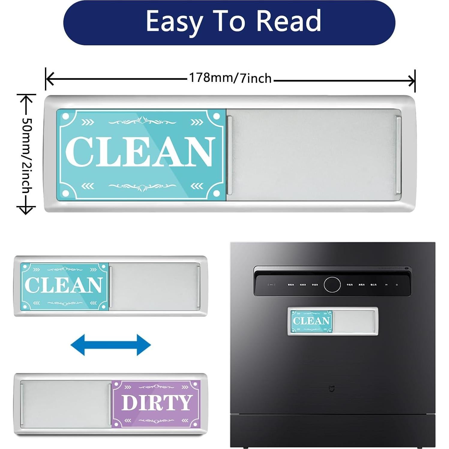 Imán de Lavavajillas Limpio Sucio Lagincig 17.6x4.9cm