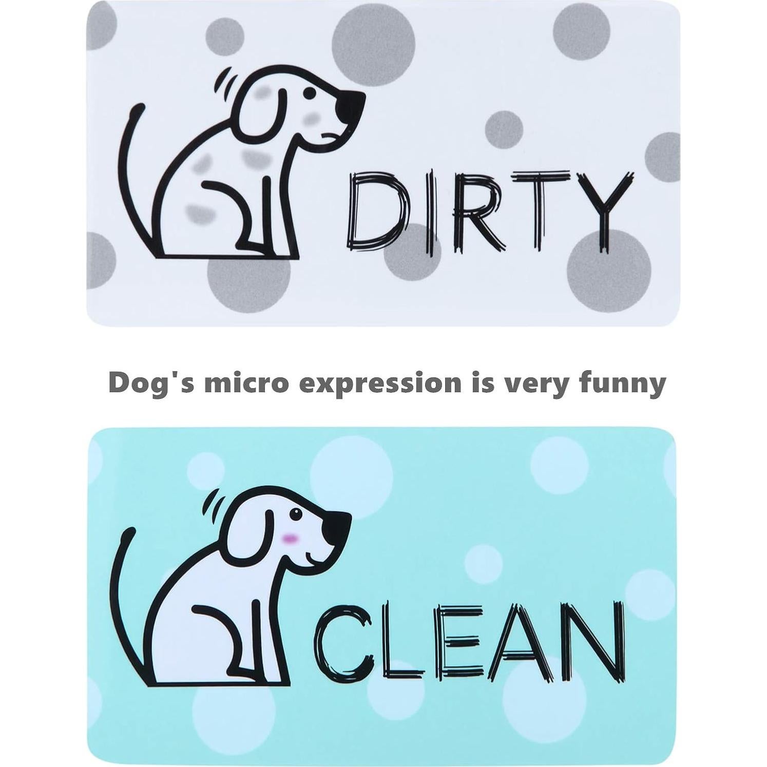 Imán para Lavavajillas MUDOR Doble Cara Perro Limpio Sucio