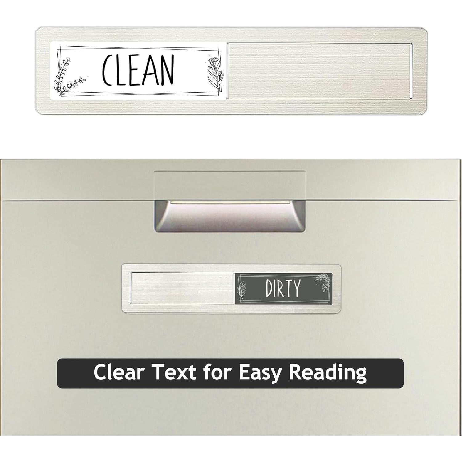 Imán de Lavavajillas Limpio Sucio YEWGARB Acero Inoxidable