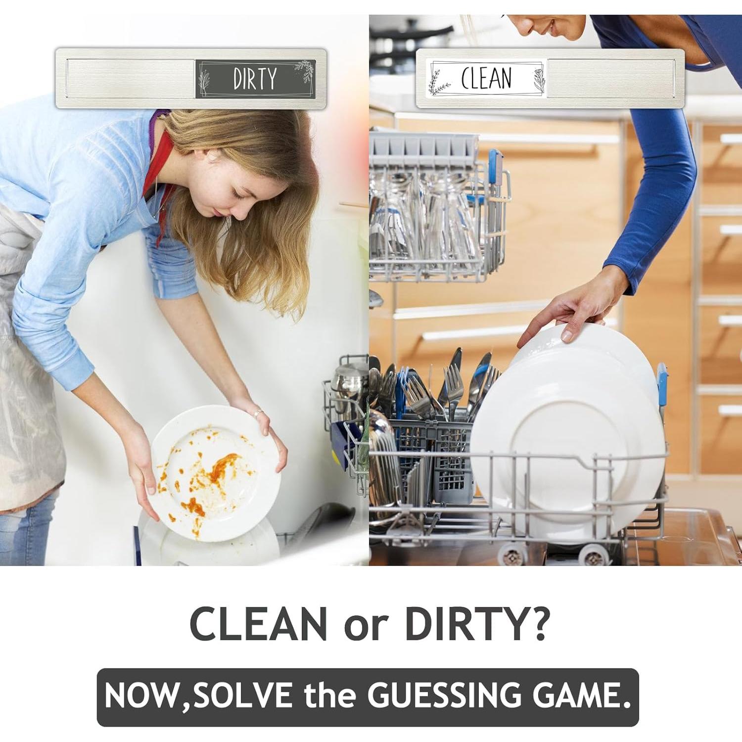 Imán de Lavavajillas Limpio Sucio YEWGARB Acero Inoxidable