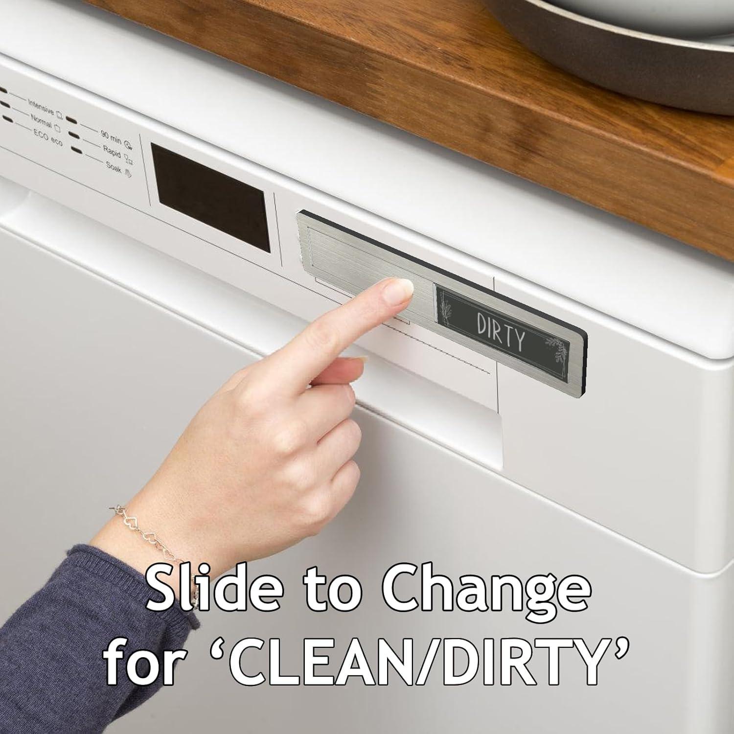 Imán de Lavavajillas Limpio Sucio YEWGARB Acero Inoxidable