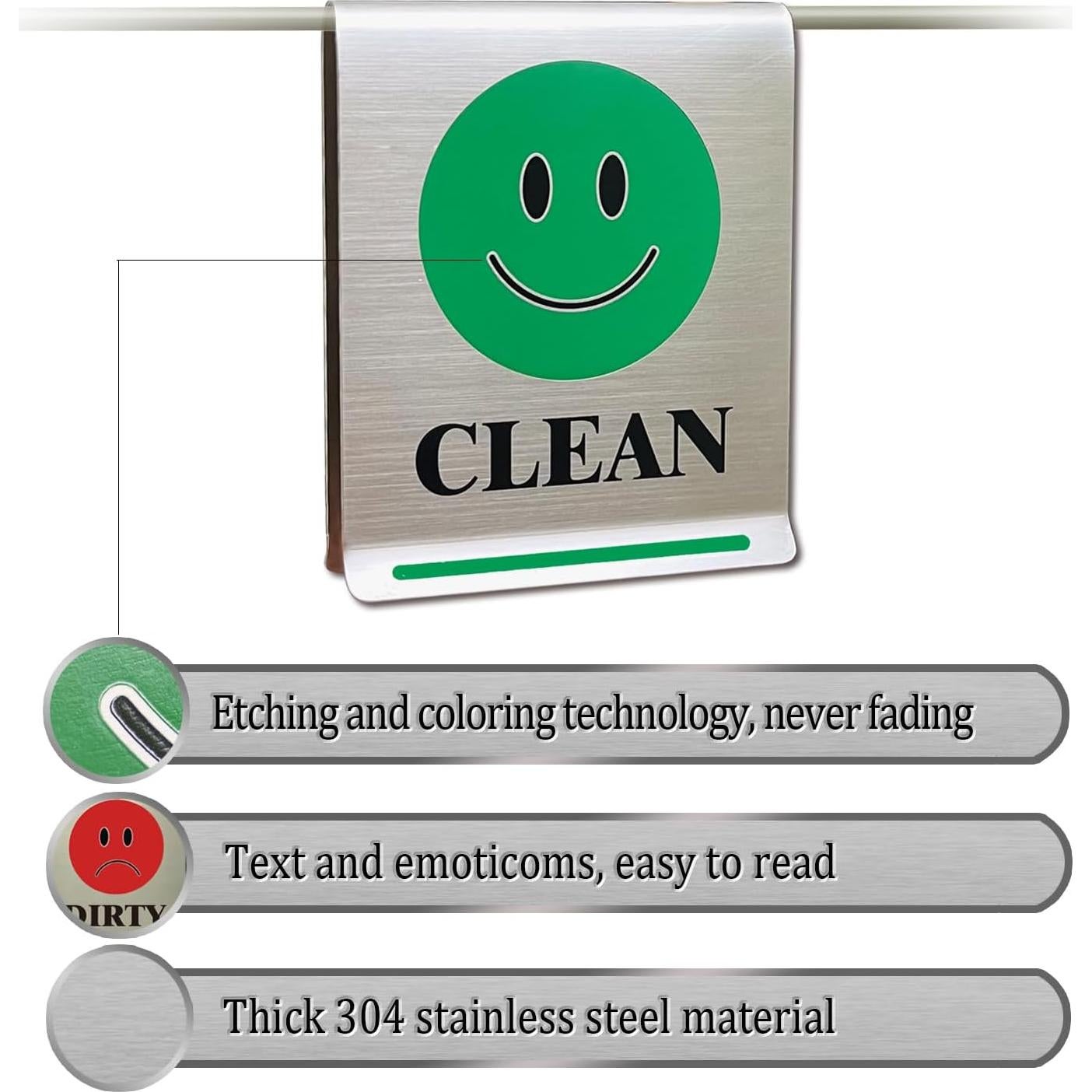 Señal Limpio/Sucio para Lavavajillas Magrooyar Acero Inoxidable