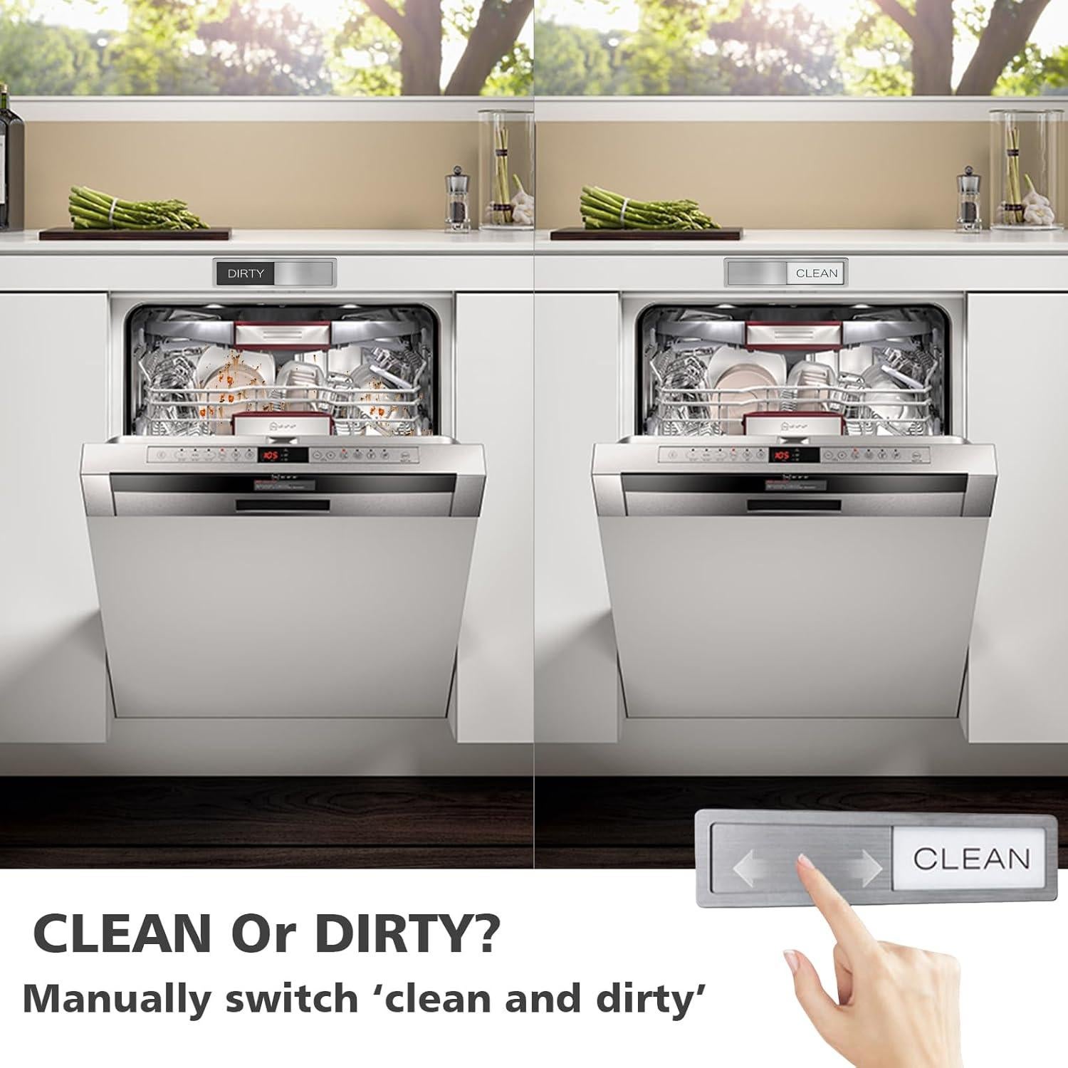 Imán Magnético Limpio Sucio WABIWABI@HOME 17.78x5.08cm