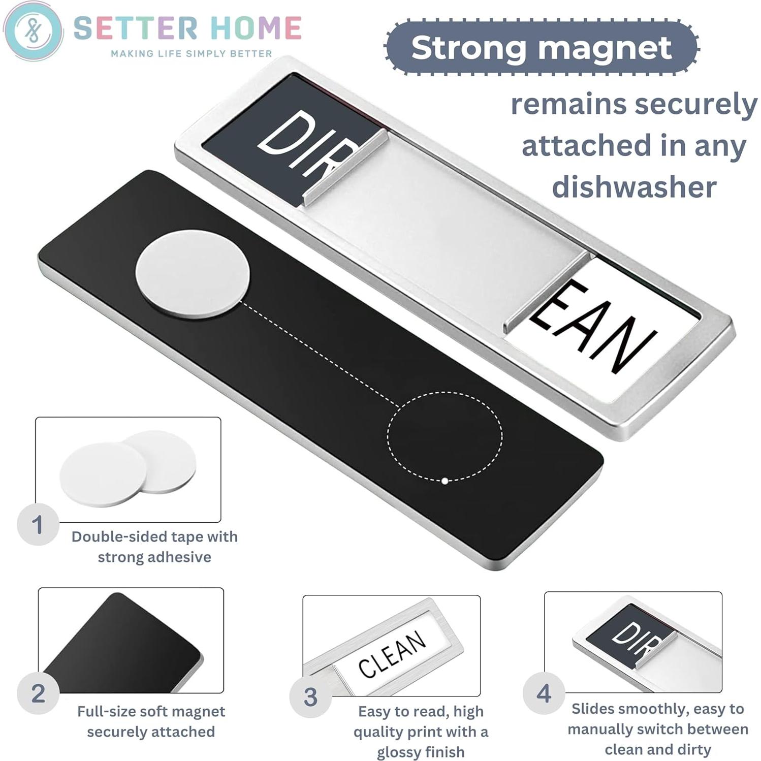 Imán Limpio Sucio para Lavavajillas SETTER HOME Acero Inoxidable