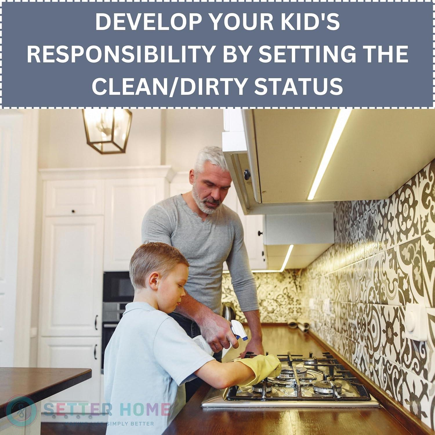 Imán Limpio Sucio para Lavavajillas SETTER HOME Acero Inoxidable