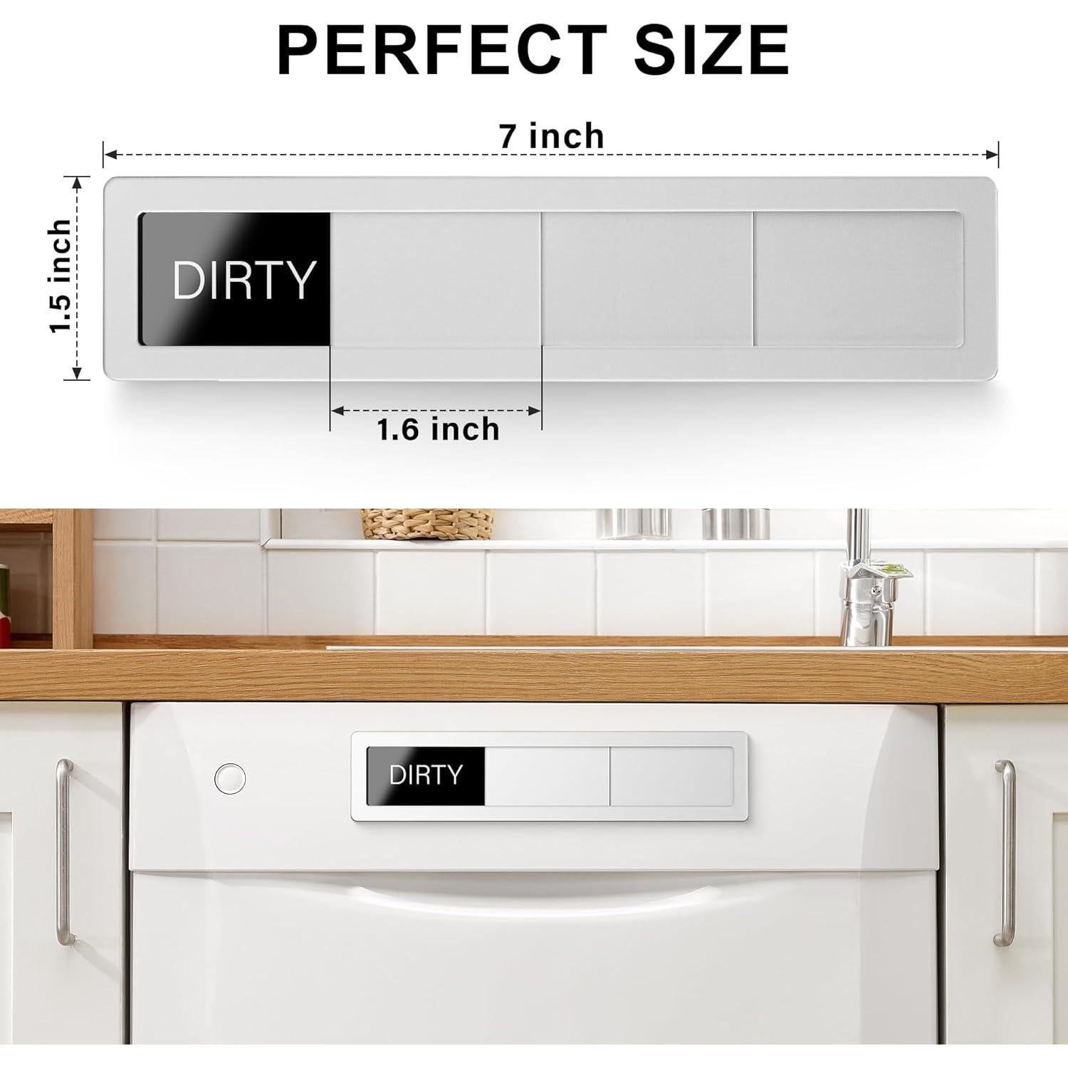 Imán de Lavavajillas Limpio Sucio EliteSign Acero Inoxidable