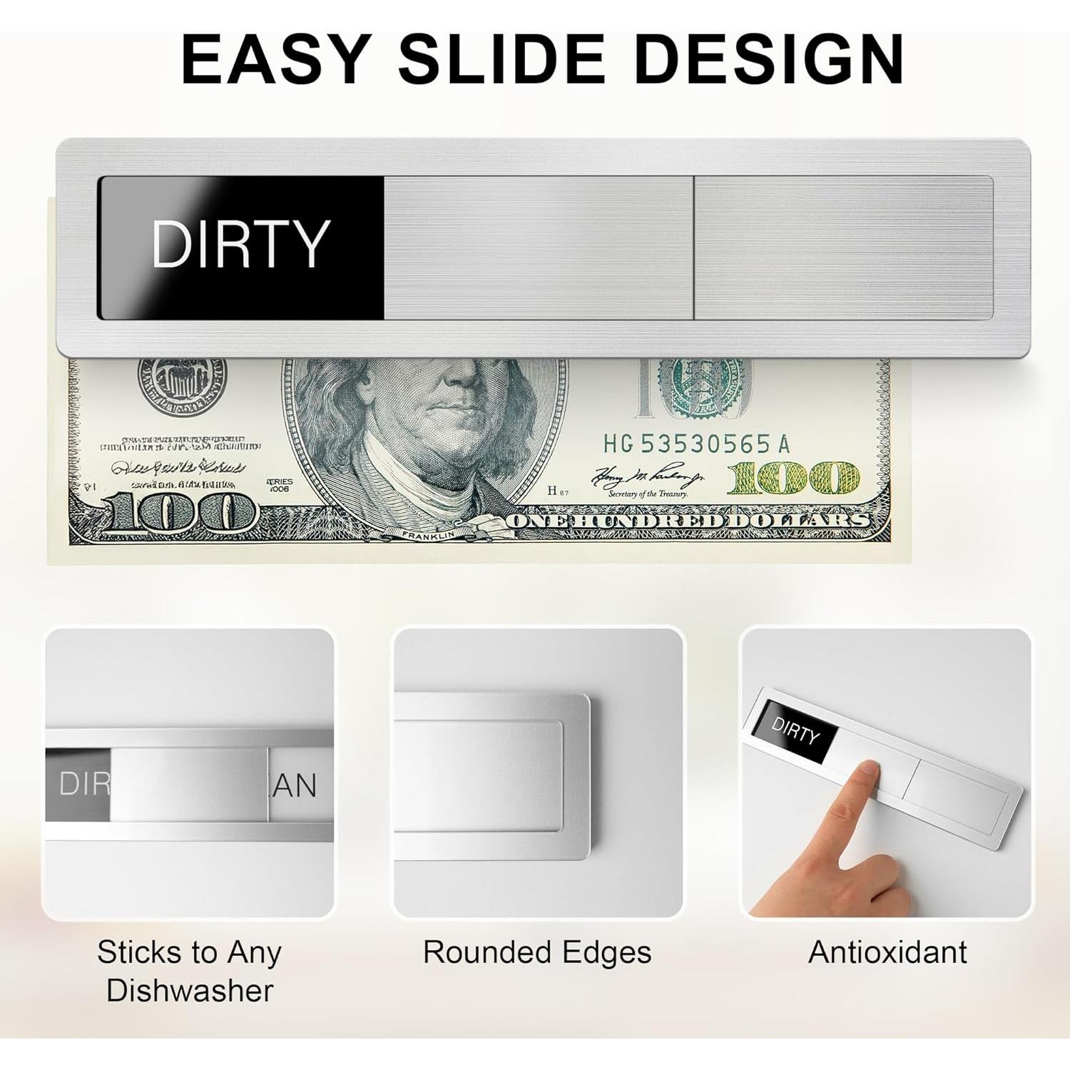 Imán de Lavavajillas Limpio Sucio EliteSign Acero Inoxidable