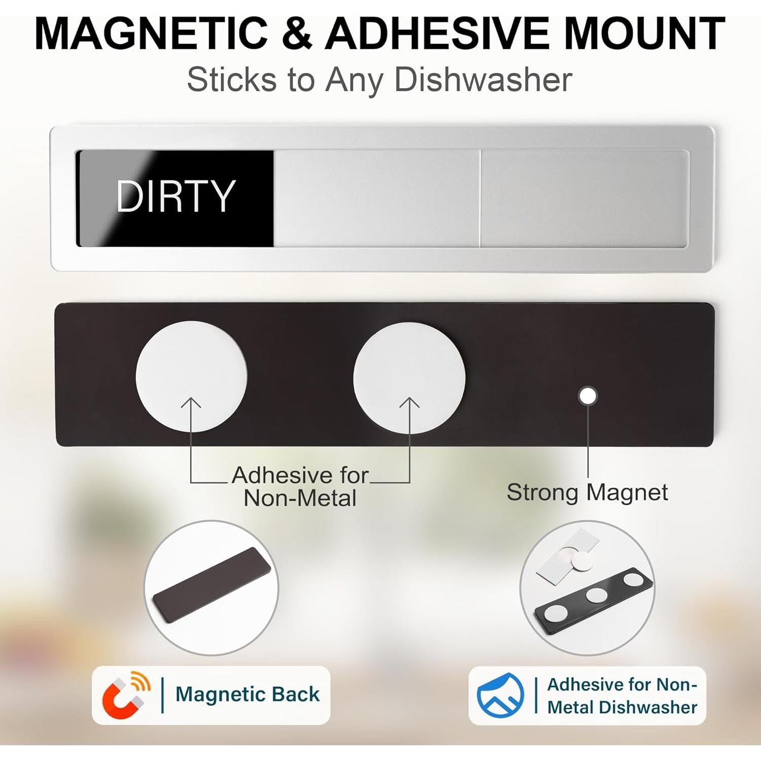 Imán de Lavavajillas Limpio Sucio EliteSign Acero Inoxidable