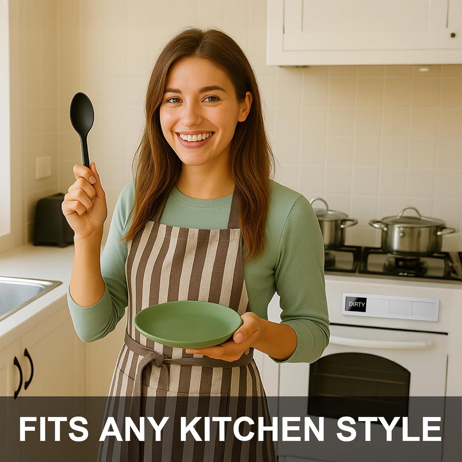 Imán de Lavavajillas Limpio Sucio EliteSign Acero Inoxidable