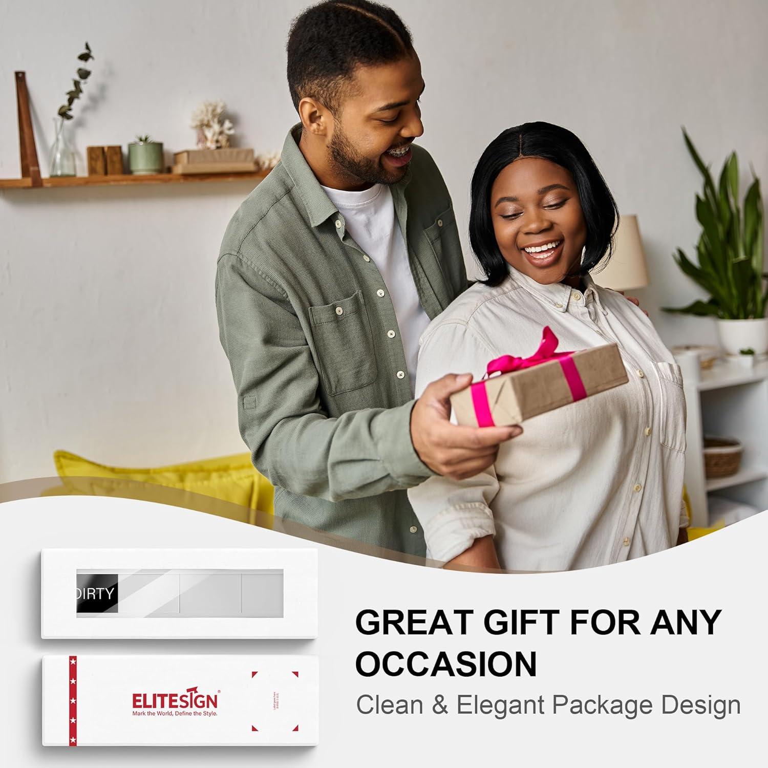 Imán de Lavavajillas Limpio Sucio EliteSign Acero Inoxidable