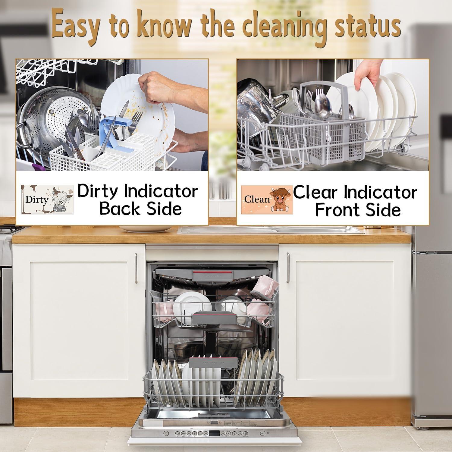 Imán de Lavavajillas Limpio Sucio Cosmisun 9x5 cm Vaca