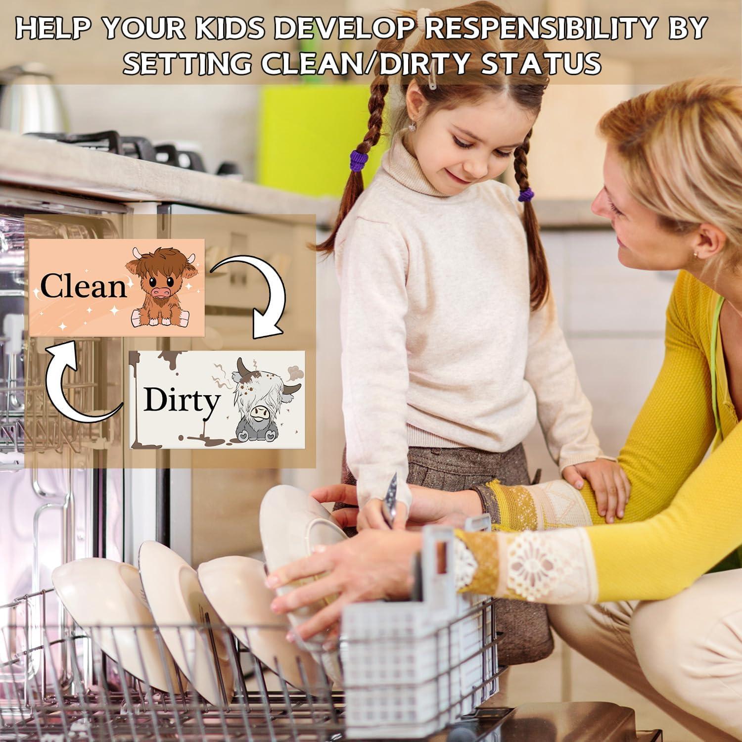 Imán de Lavavajillas Limpio Sucio Cosmisun 9x5 cm Vaca