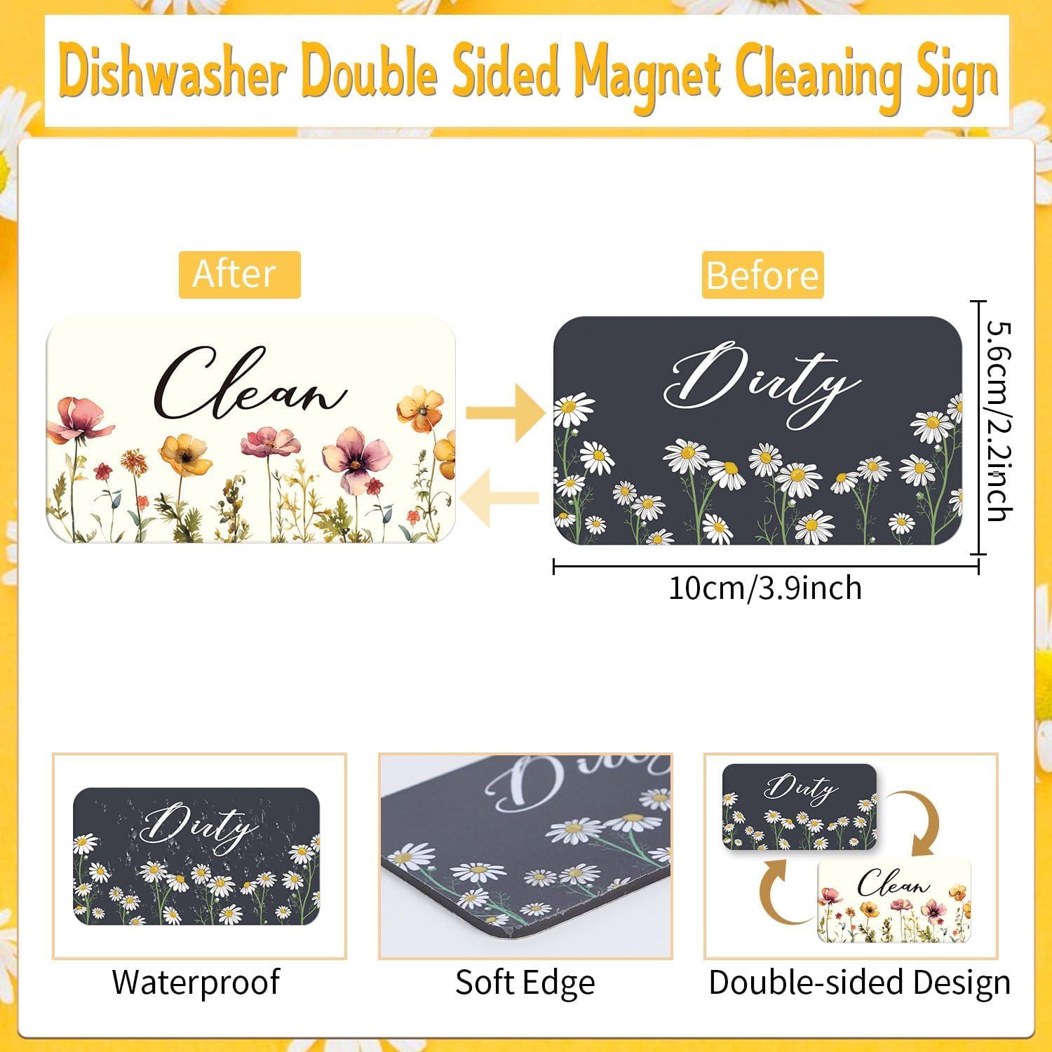 Imán de Lavavajillas Doble Cara Cosmisun Floral 10x5.6cm