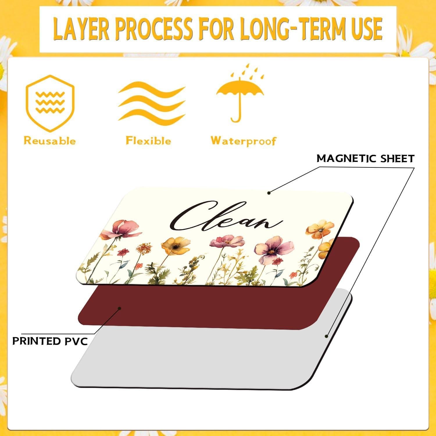 Imán de Lavavajillas Doble Cara Cosmisun Floral 10x5.6cm