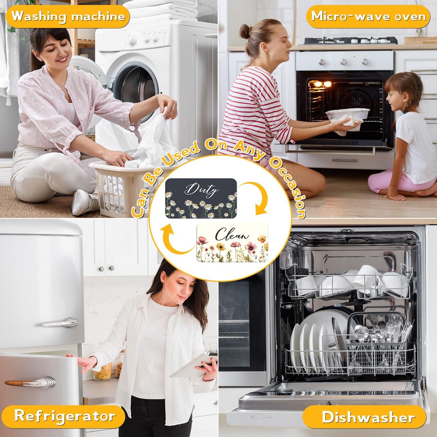 Imán de Lavavajillas Doble Cara Cosmisun Floral 10x5.6cm