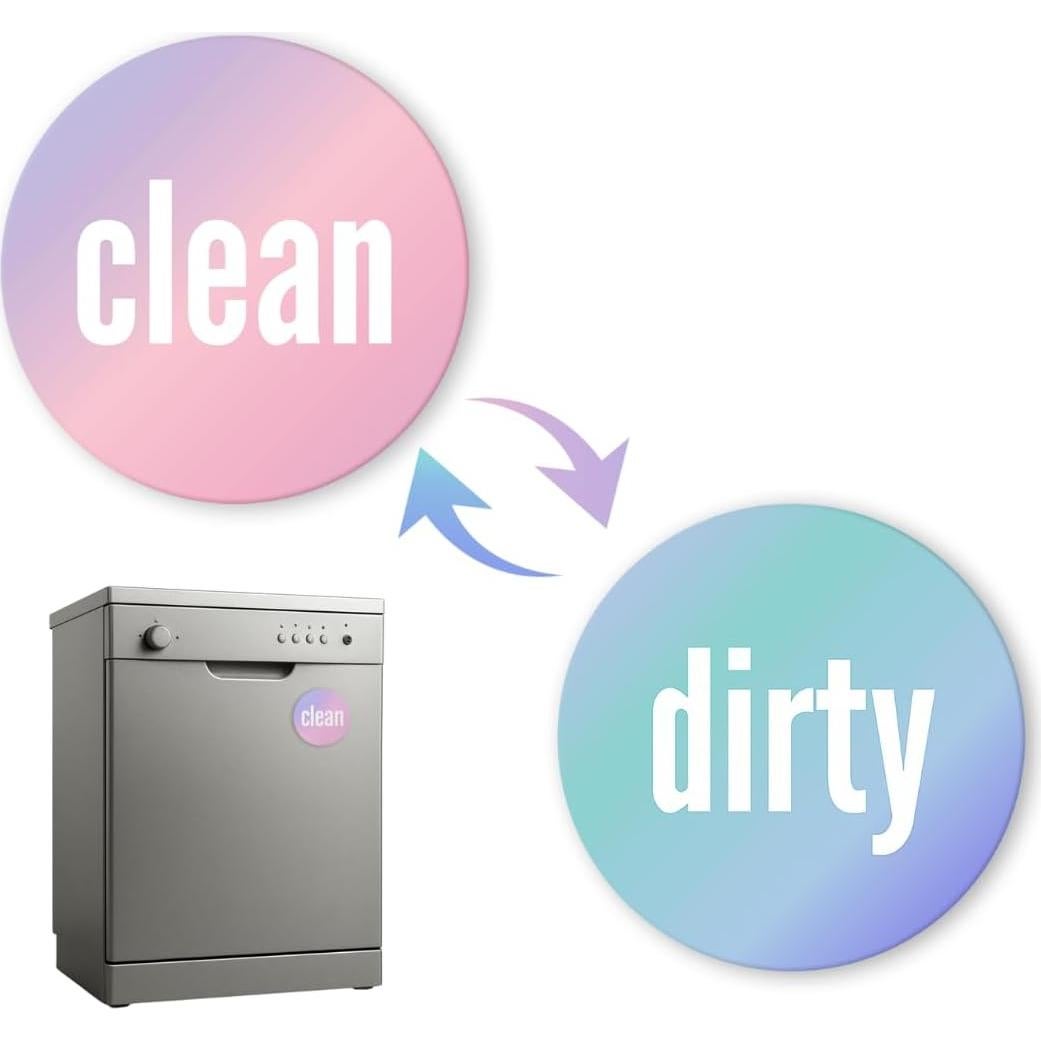 Imán de Lavavajillas Sucio Limpio Sabri & Co. Kitchen 8.89 cm