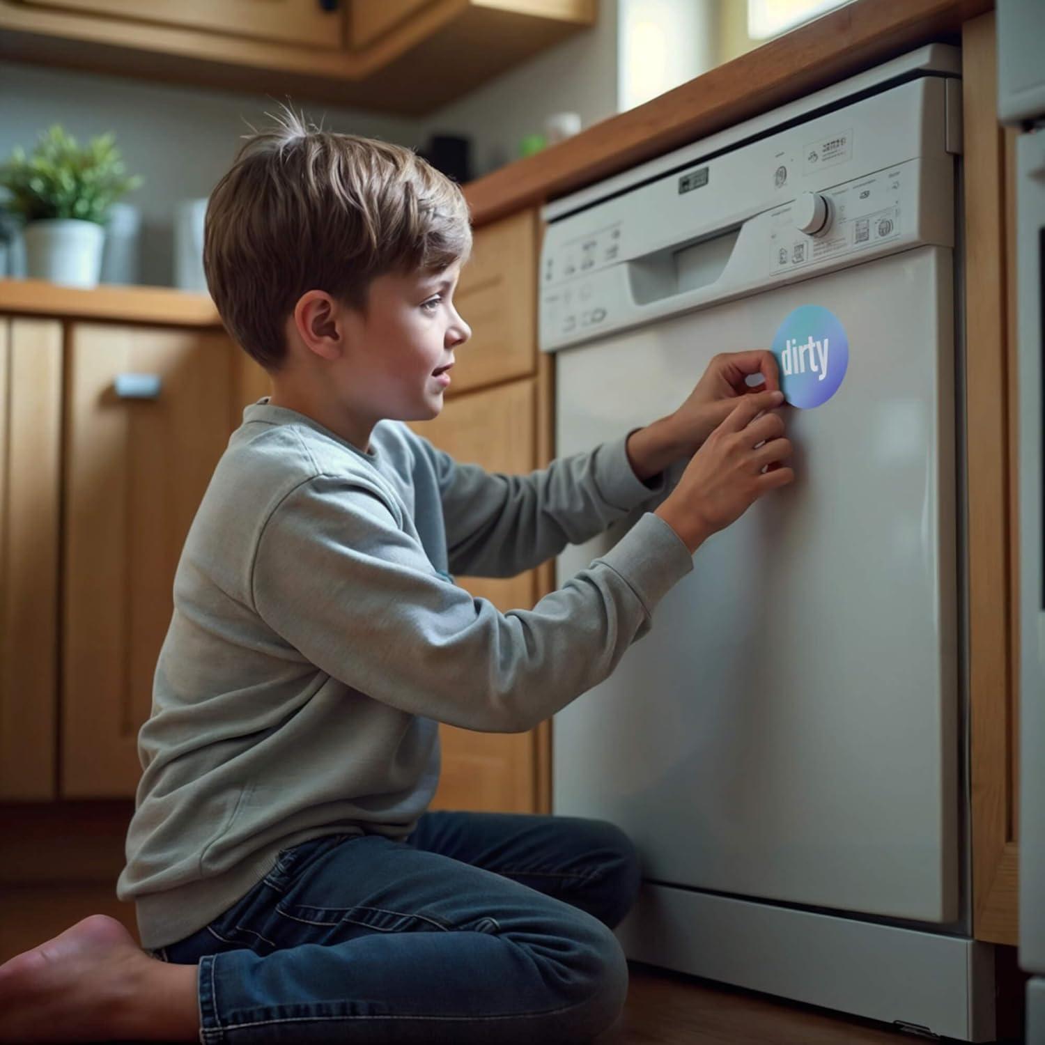 Imán de Lavavajillas Sucio Limpio Sabri & Co. Kitchen 8.89 cm