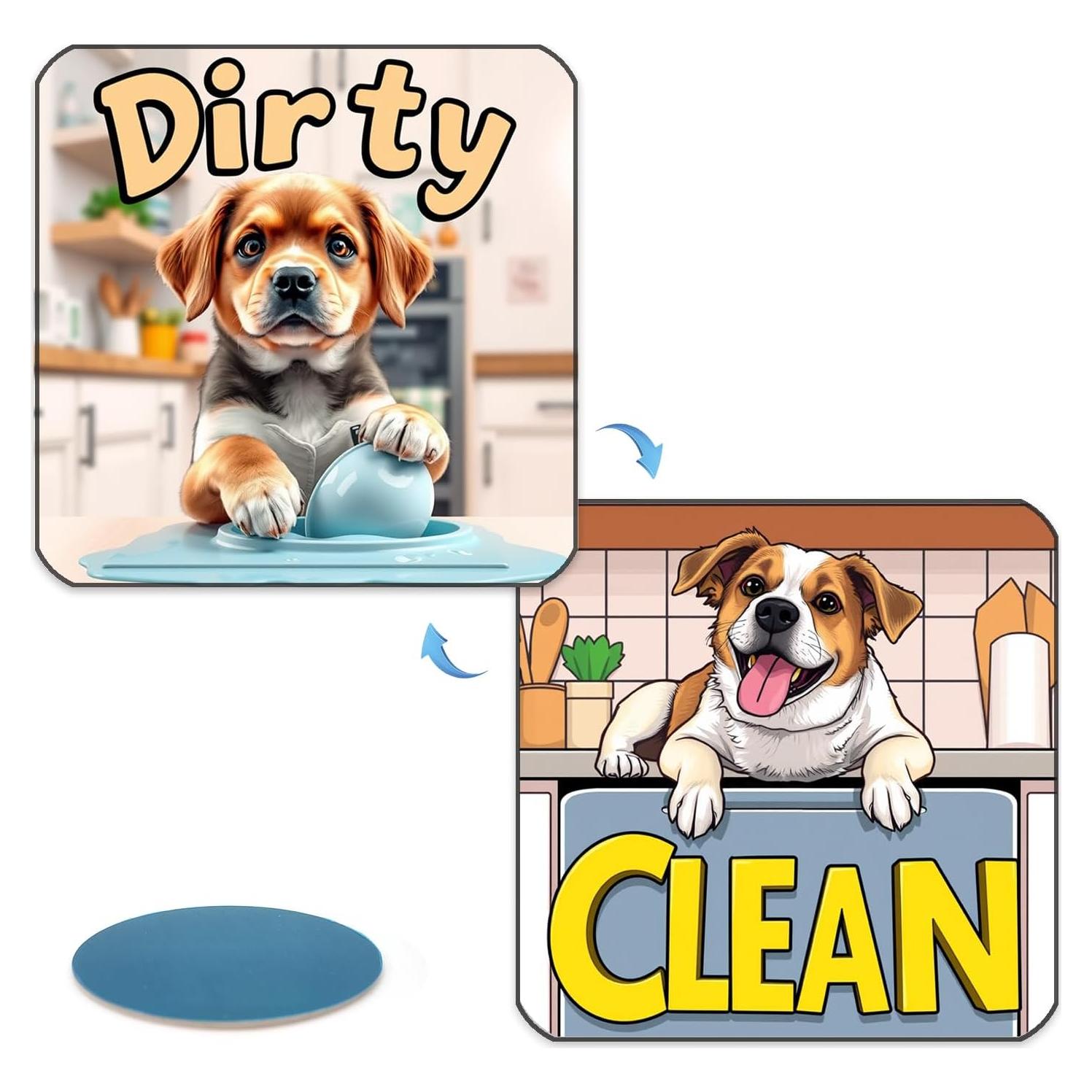 Imán Limpio Sucio para Lavavajillas JJDOU - 10.16 cm Cuadrado