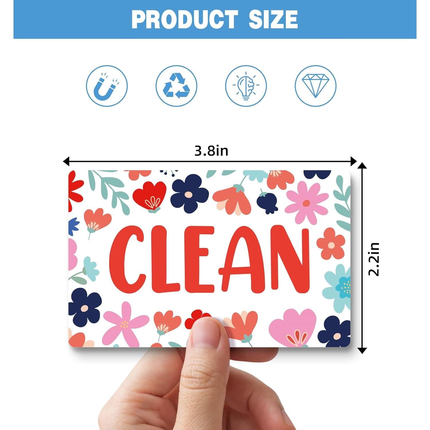 Cartel Magnético Limpio Sucio Advivio 9.6x5.6cm PVC