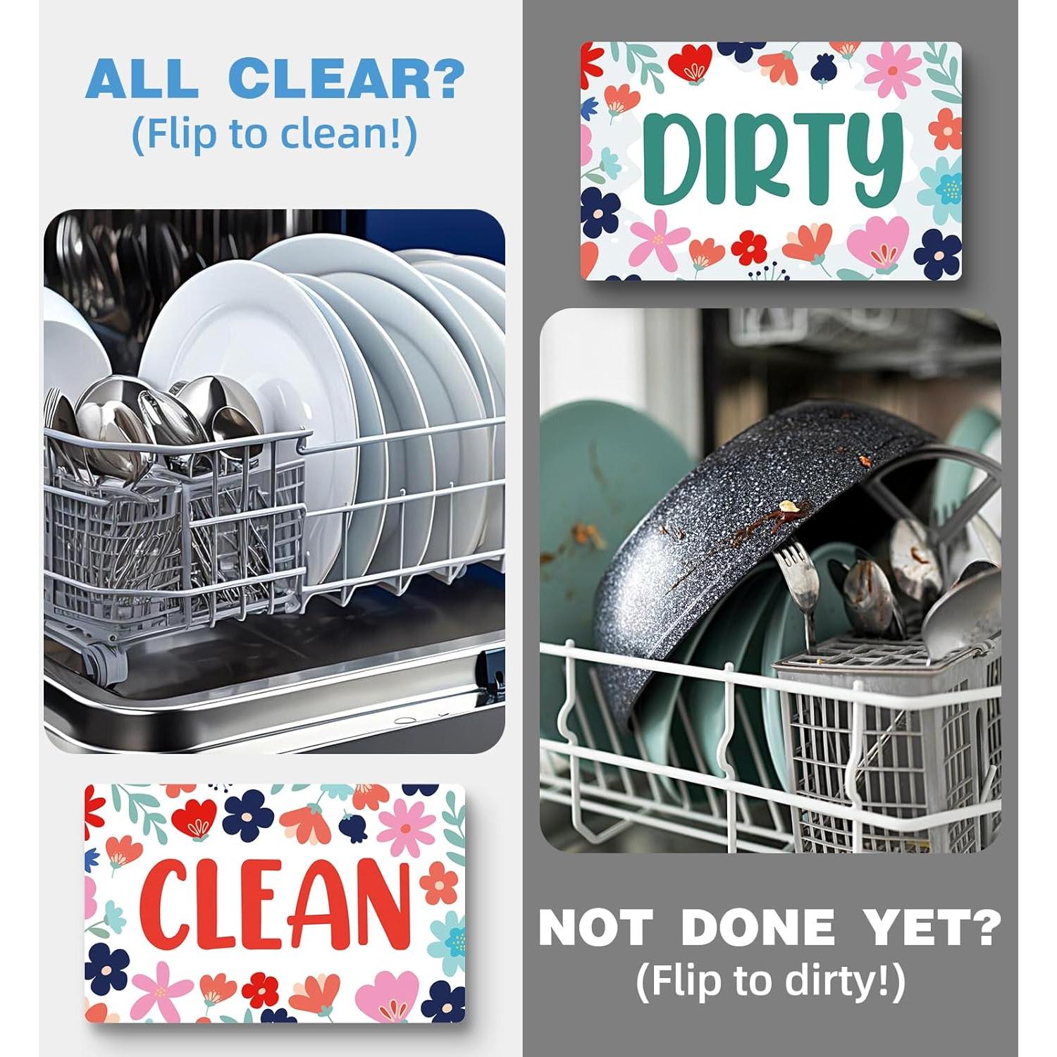 Cartel Magnético Limpio Sucio Advivio 9.6x5.6cm PVC