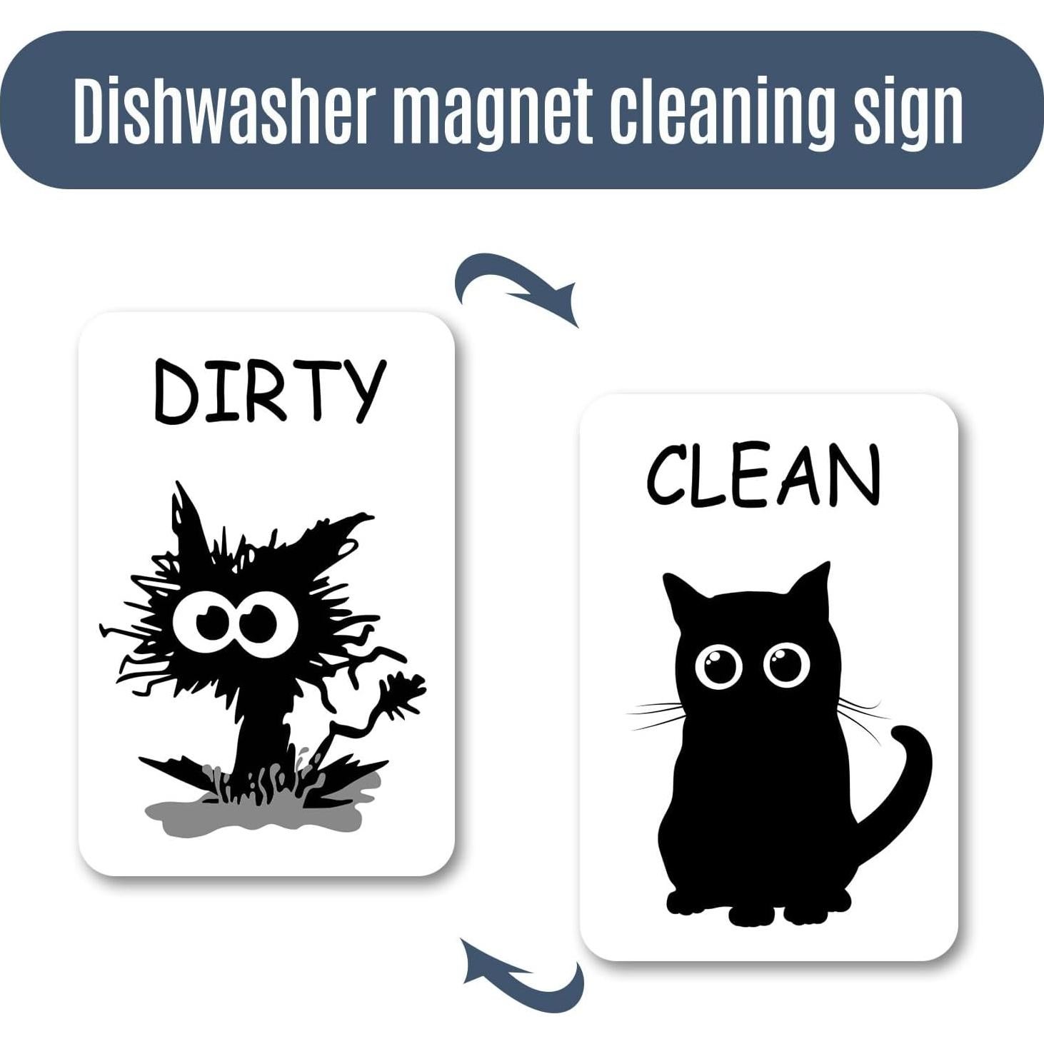 Imán Reversible Lavavajillas Calyders Gato Negro 9.09x6.1cm