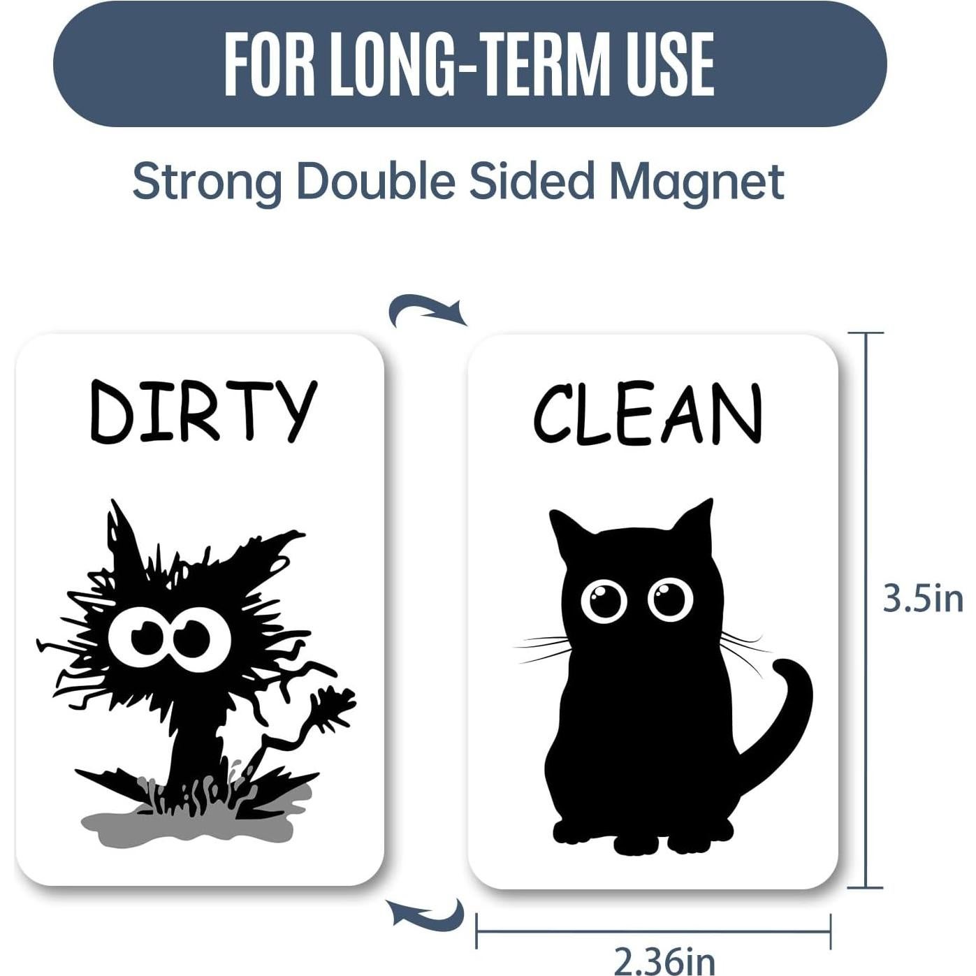 Imán Reversible Lavavajillas Calyders Gato Negro 9.09x6.1cm