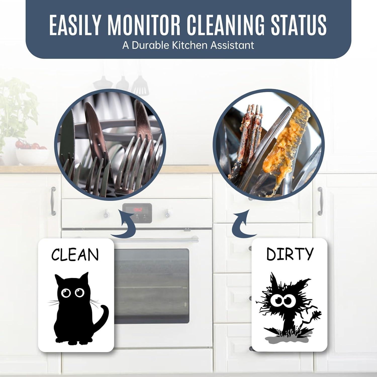 Imán Reversible Lavavajillas Calyders Gato Negro 9.09x6.1cm