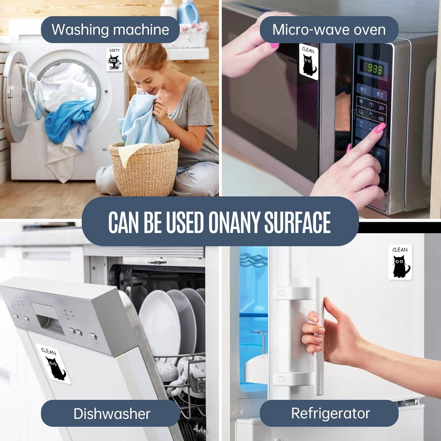 Imán Reversible Lavavajillas Calyders Gato Negro 9.09x6.1cm