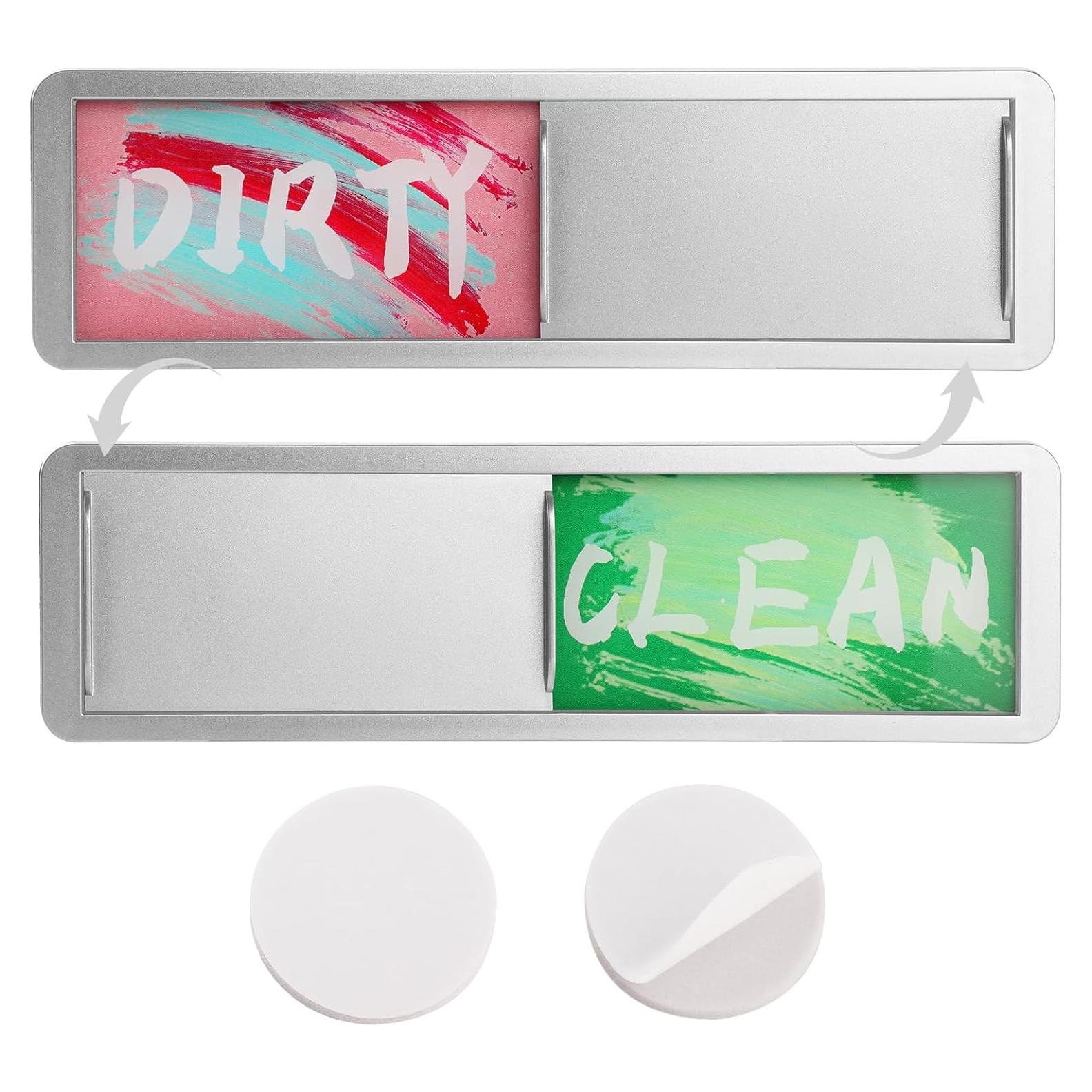 Imán de Lavavajillas Limpio Sucio KIKISML Plata 17.7x5.2cm