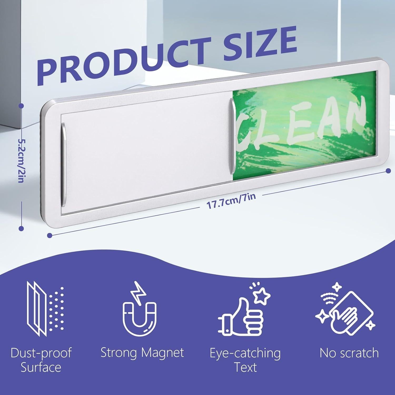 Imán de Lavavajillas Limpio Sucio KIKISML Plata 17.7x5.2cm