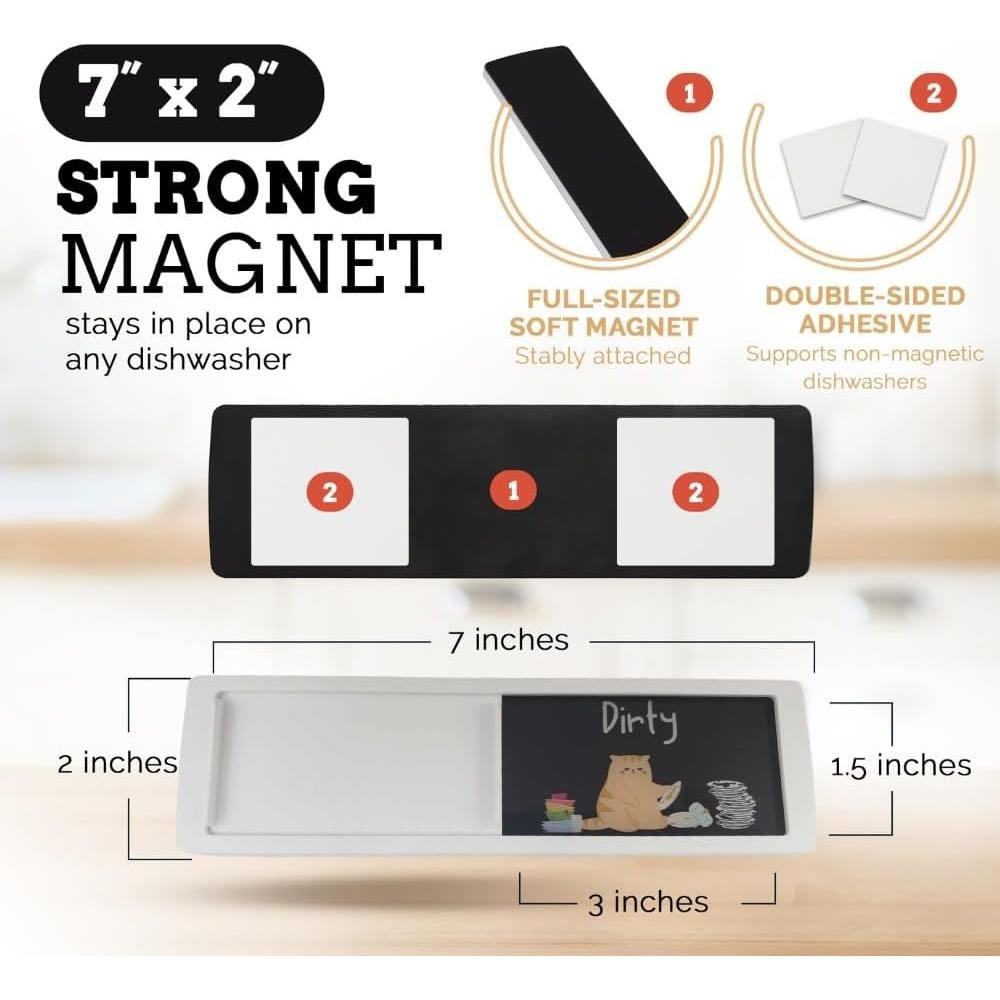 Imán de Lavavajillas Limpio Sucio Gato Pretty Inappropriate