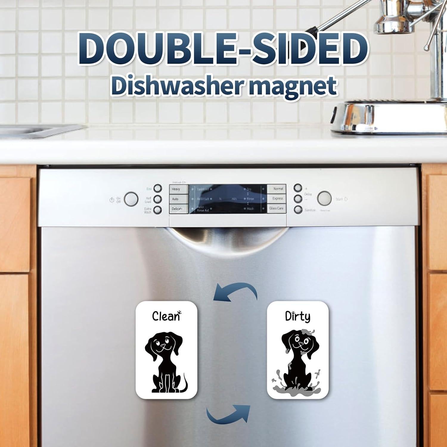 Imán Doble Cara Limpio Sucio Gosknor para Lavavajillas 8.9x5.7cm