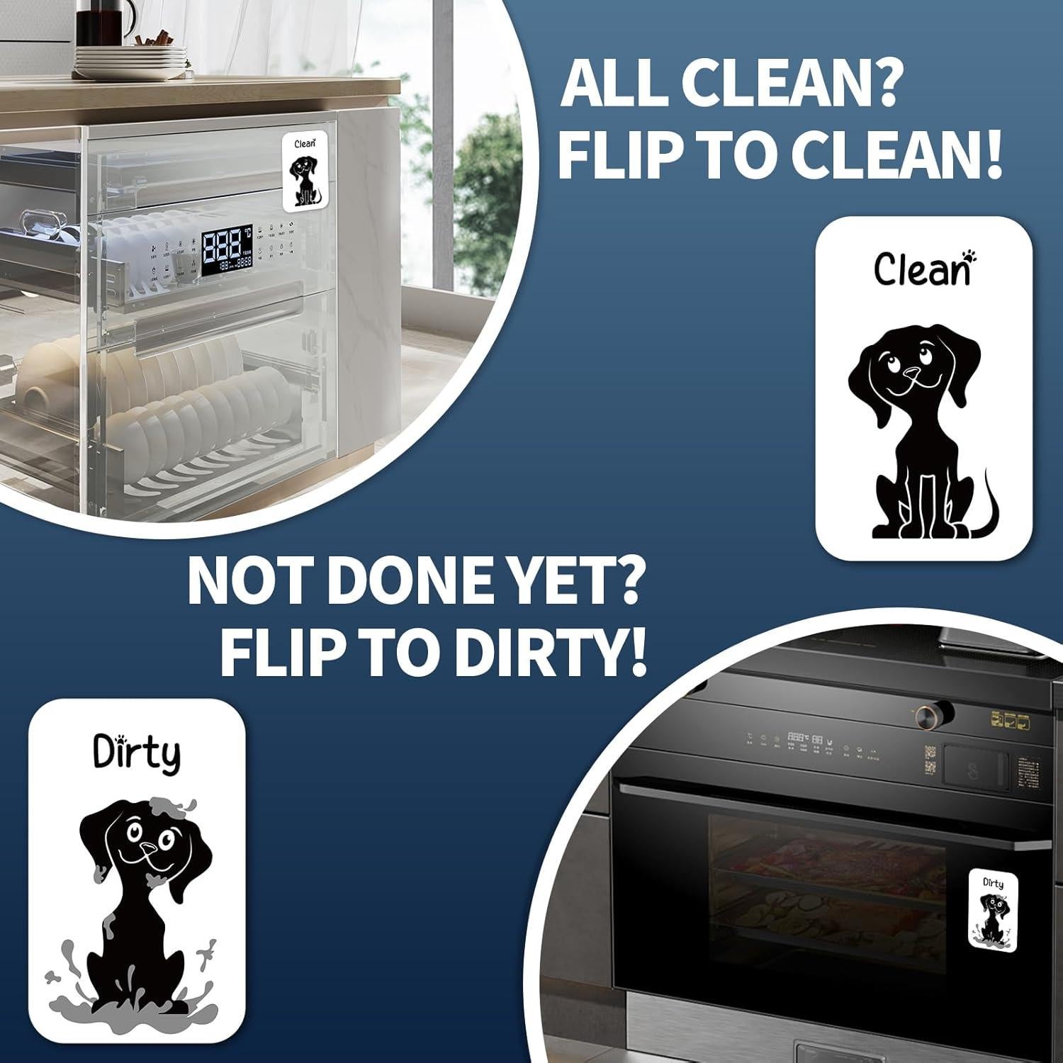 Imán Doble Cara Limpio Sucio Gosknor para Lavavajillas 8.9x5.7cm