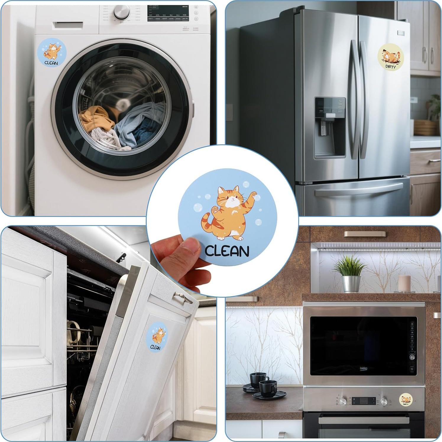 2 Piezas Imán de Gato Limpio Sucio Gosknor 8.9 cm PVC